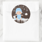 Stickers Baby shower Snowflake garçons (Sac)