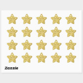 Stickers Baby shower Stars | Gold Faux Foil (Feuille)