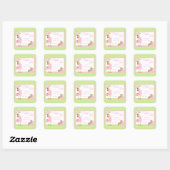 Stickers Baby shower Teddy Bear Pink (Feuille)