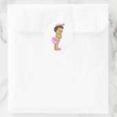 Stickers Baby shower vintage rose princesse (Sac)