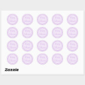 Stickers Baby shower violet (Feuille)