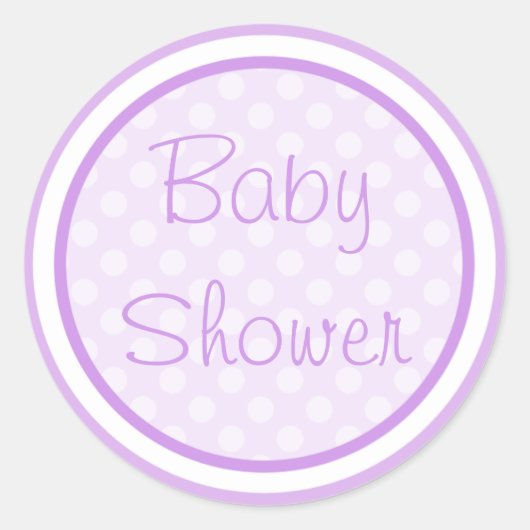Stickers Baby shower violet (Devant)