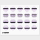 Stickers Baby shower Violet Damask Favoriser (Feuille)