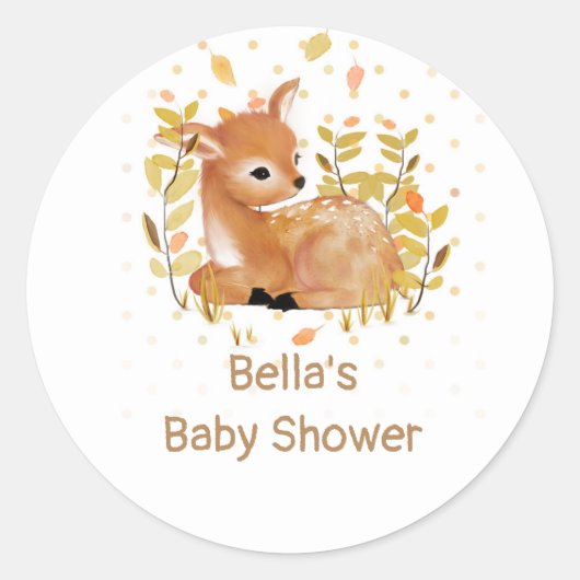 Stickers Baby shower Woodland (Devant)