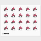 Stickers Baby shower Zèbre rose (Feuille)