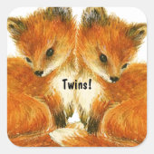 Stickers Baby Twin Fox (Devant)