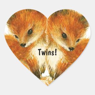 Stickers Baby Twin Fox