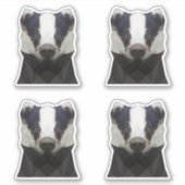 stickers badger géométrique mignon (Devant)