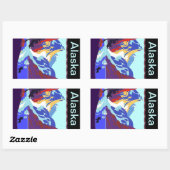 Stickers bagage Vintage voyage Alaska Scrapbook (Feuille)