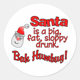 stickers BAH HUMBUG Père Noël.