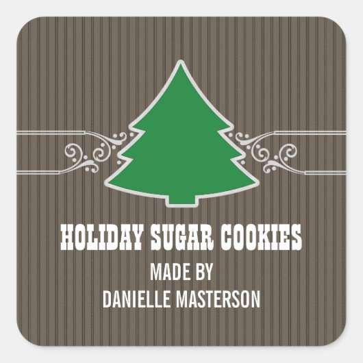 Stickers Baking Arbre de Noël fantaisie (Devant)