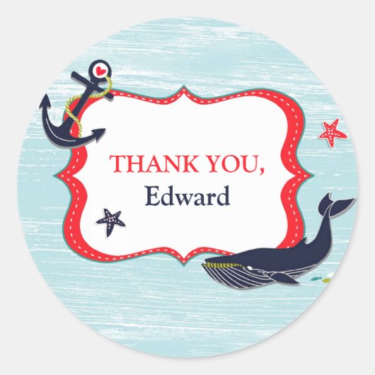 Stickers baleine Merci Ancre (Devant)