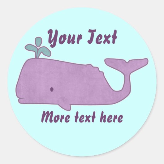 Stickers baleine violette (Devant)