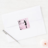 Stickers Ballerina et Fleurs personnalisés (Enveloppe)