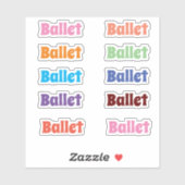 Stickers Ballet (Feuille)