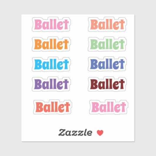 Stickers Ballet (Feuille)