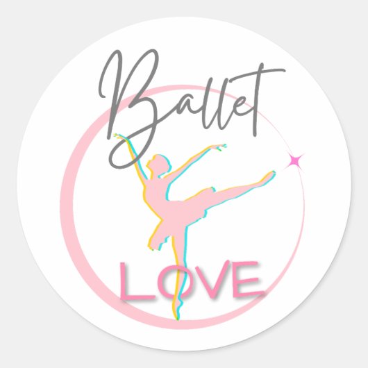 Stickers Ballet Love et Étiquette (Devant)