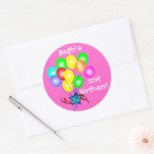 Stickers Ballons d'anniversaire colorés (Enveloppe)