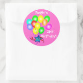 Stickers Ballons d'anniversaire colorés (Sac)