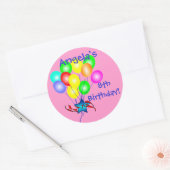 Stickers Ballons d'anniversaire colorés (Enveloppe)