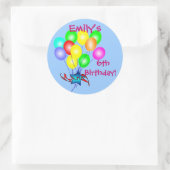 Stickers Ballons d'anniversaire colorés (Sac)