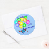 Stickers Ballons d'anniversaire colorés (Enveloppe)