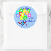 Stickers Ballons d'anniversaire colorés (Sac)