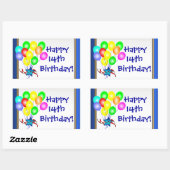 Stickers Ballons d'anniversaire colorés (Feuille)