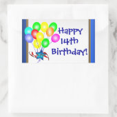 Stickers Ballons d'anniversaire colorés (Sac)