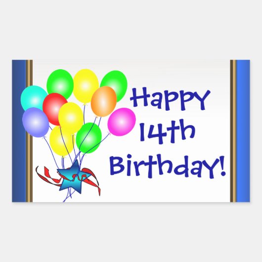 Stickers Ballons d'anniversaire colorés (Devant)