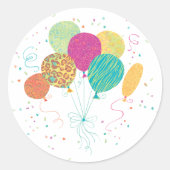 Stickers Ballons d'anniversaire Motif animal (Devant)