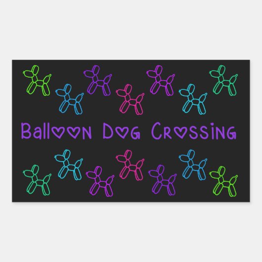Stickers Balloon Dog Crossing (Devant)