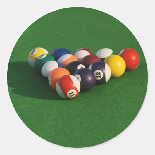 Stickers Balls de billard en rack (Devant)