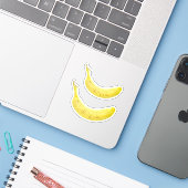 stickers banane (Ordinateur portable avec iPhone)