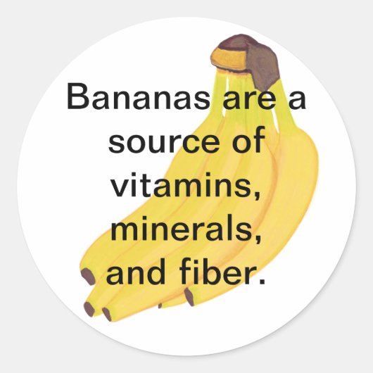 Stickers Banane avec information nutritionnelle (Devant)