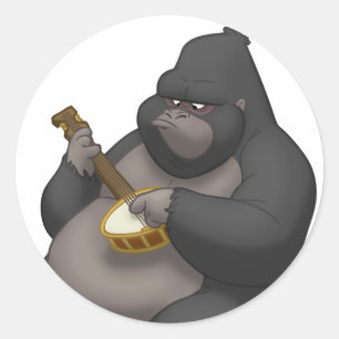 Stickers Banjo-Strummin' Gorilla