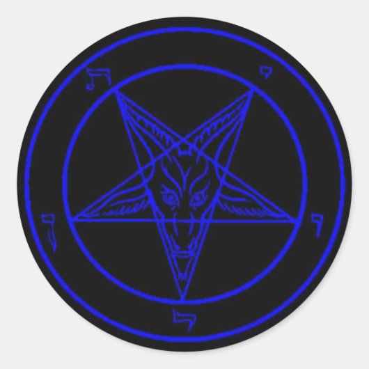 Stickers Baphomet Bleu Noir/Bleu Foncé (Devant)