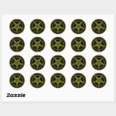 Stickers Baphomet noir/jaune (Feuille)