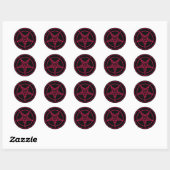 Stickers Baphomet noir/rose chaud (Feuille)