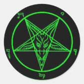 Stickers Baphomet Vert (Devant)