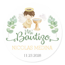 Stickers Baptême Bautizo Pegatinas Espagnol Españo