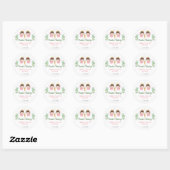 Stickers Baptême Deux Filles Bautizo Espagnol Espa (Feuille)