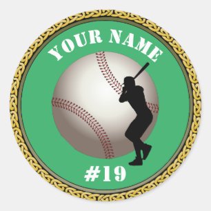 Stickers Baseball - Ajouter Nom et numéro