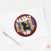 Stickers Basset papa (Enveloppe)