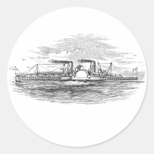 Stickers bateau à vapeur Mississippi (Devant)