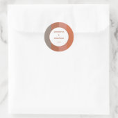 Stickers Bauhaus Striped Custom Wedding Round (Sac)