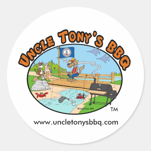 Stickers BBQ de l'oncle Tony (logo de dessin) (Devant)