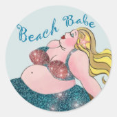 stickers Beach Babe Mermaid (Devant)