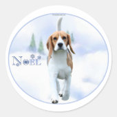 Stickers Beagle Noel (Devant)