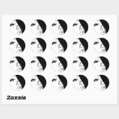 Stickers beauté fille de dessin (Feuille)